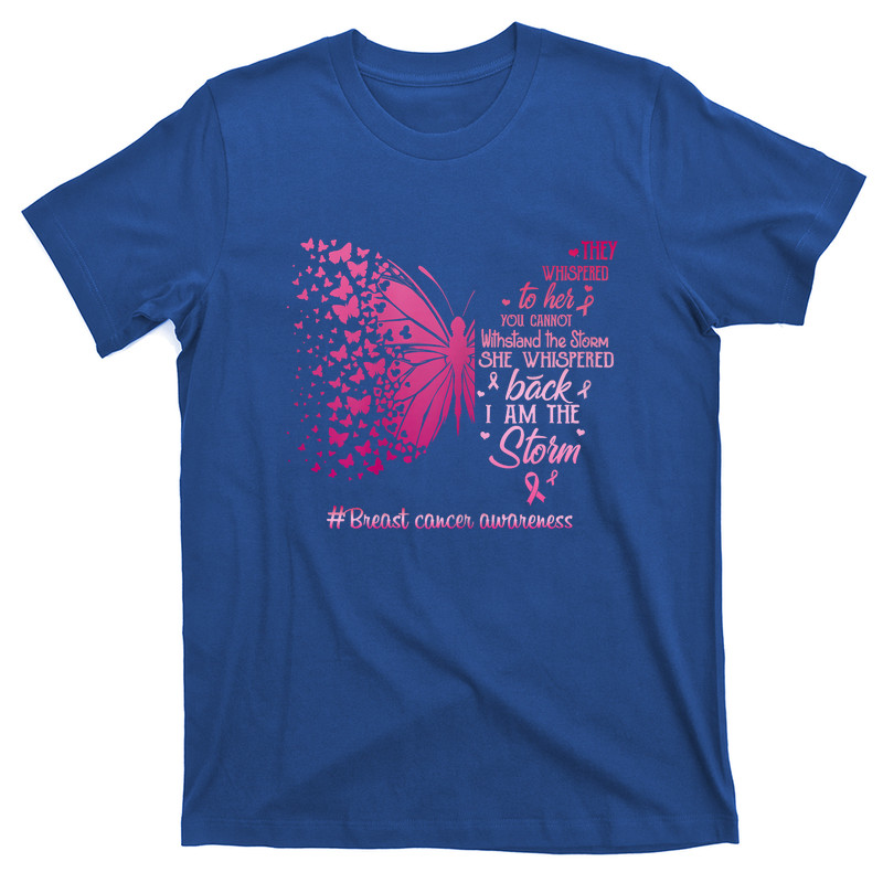 I Am The Storm Breast Cancer Awareness Butterfly T-shirt