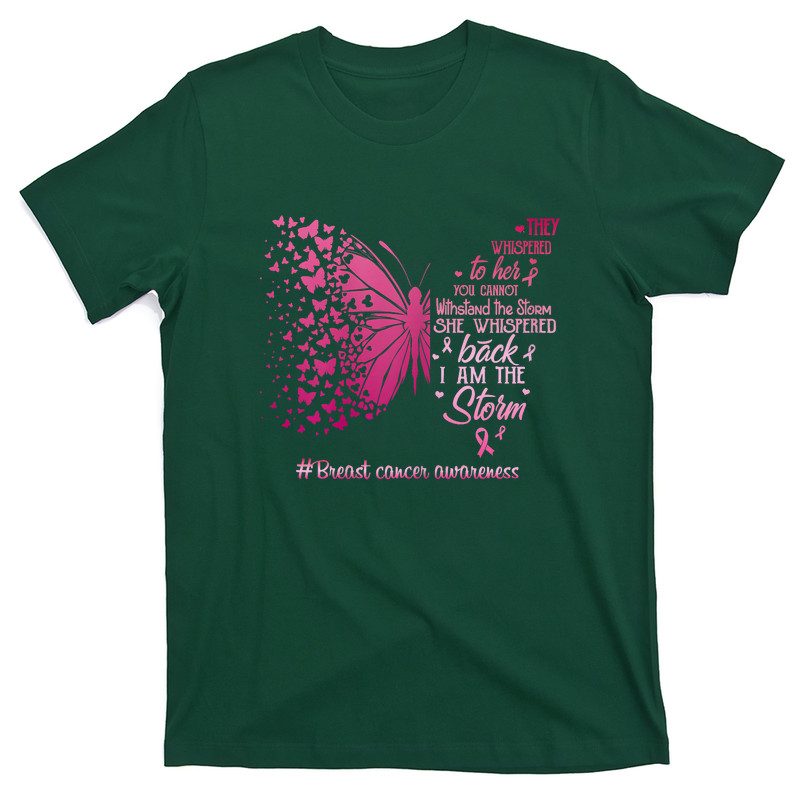I Am The Storm Breast Cancer Awareness Butterfly T-shirt