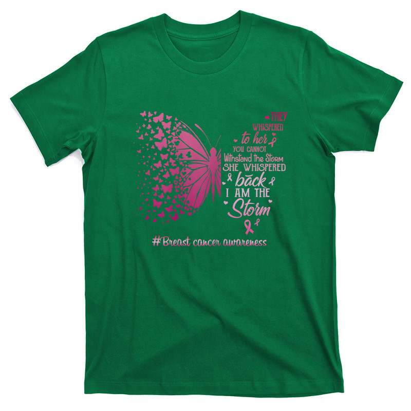 I Am The Storm Breast Cancer Awareness Butterfly T-shirt