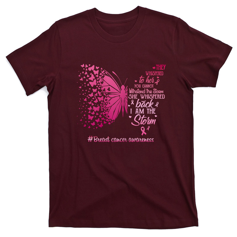 I Am The Storm Breast Cancer Awareness Butterfly T-shirt