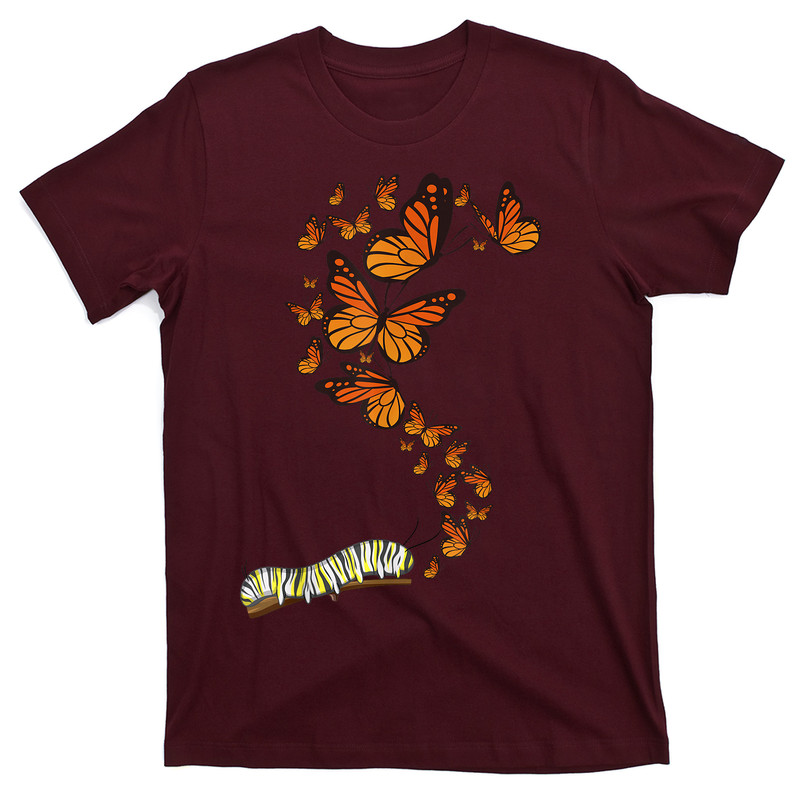 Cute Monarch Butterfly Love Heart T-shirt
