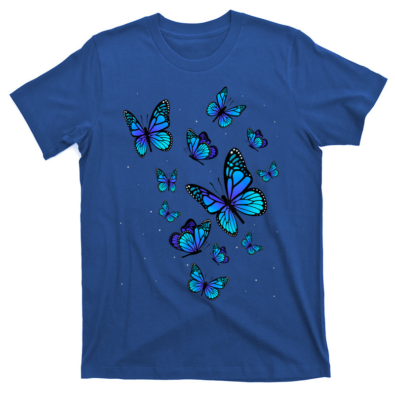 Blue Butterfly Art Garden Beautiful Butterflies T-shirt