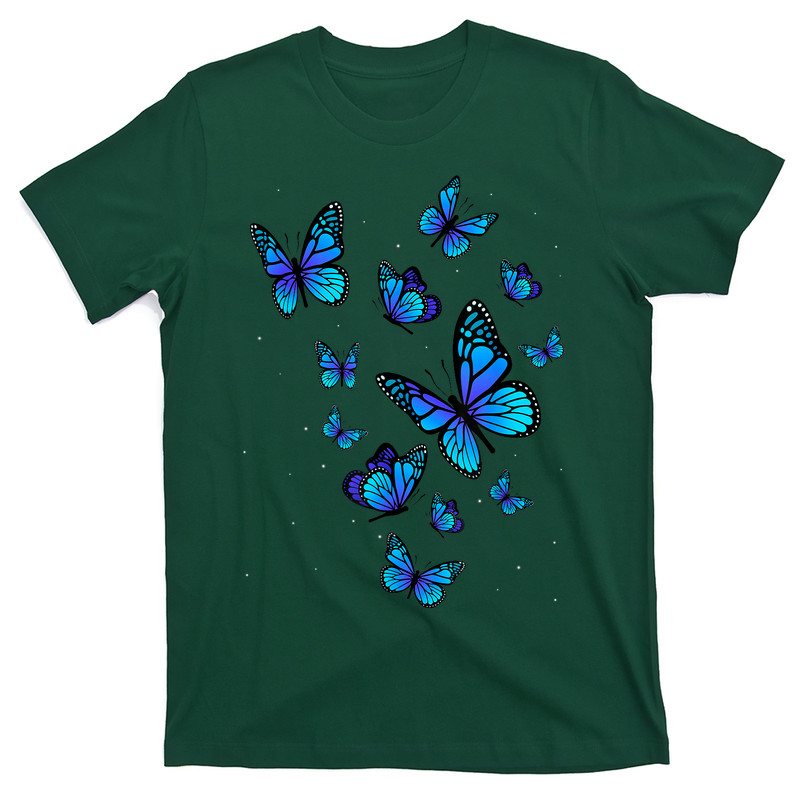 Blue Butterfly Art Garden Beautiful Butterflies T-shirt