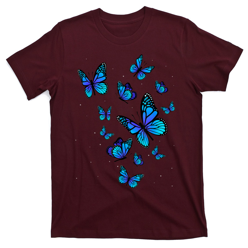 Blue Butterfly Art Garden Beautiful Butterflies T-shirt