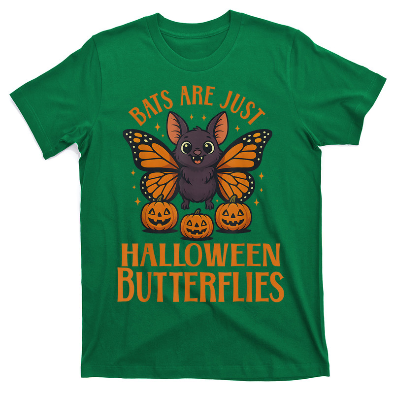 Creepy Cute Bat Halloween Butterfly With Pumpkins T-shirt