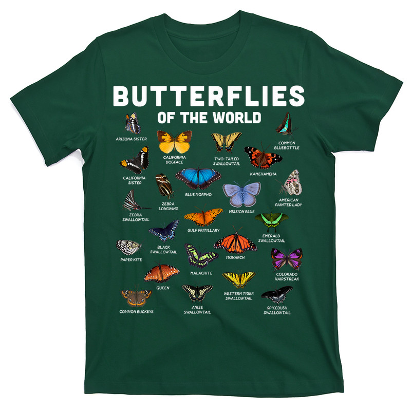 Butterfly Shirt Butterflies Of The World Butterfly Lover T-shirt
