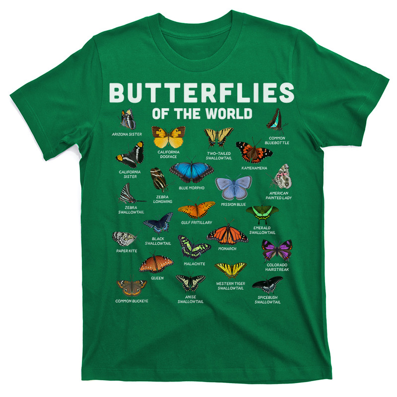 Butterfly Shirt Butterflies Of The World Butterfly Lover T-shirt
