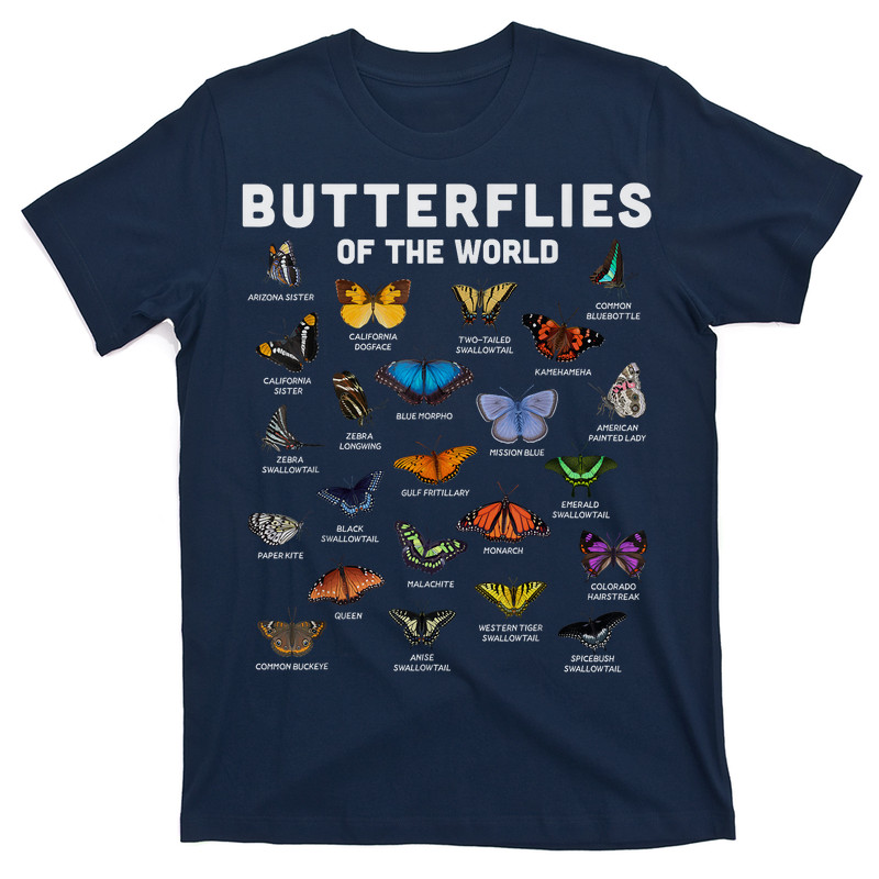 Butterfly Shirt Butterflies Of The World Butterfly Lover T-shirt