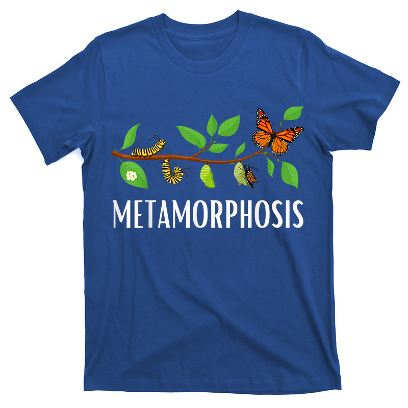 Caterpillar Lifecycle Metamorphosis Monarch Butterfly T-shirt