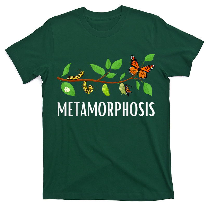 Caterpillar Lifecycle Metamorphosis Monarch Butterfly T-shirt