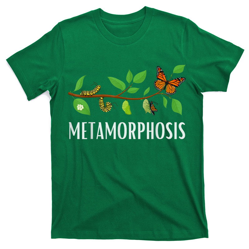 Caterpillar Lifecycle Metamorphosis Monarch Butterfly T-shirt