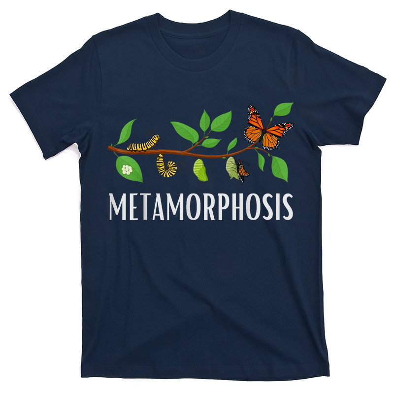 Caterpillar Lifecycle Metamorphosis Monarch Butterfly T-shirt