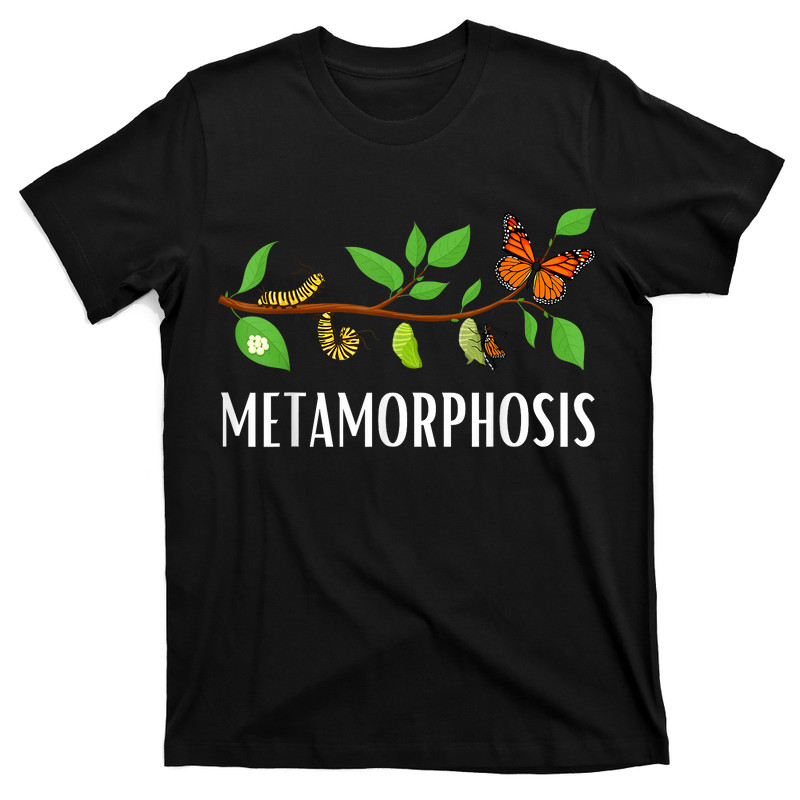 Caterpillar Lifecycle Metamorphosis Monarch Butterfly T-shirt