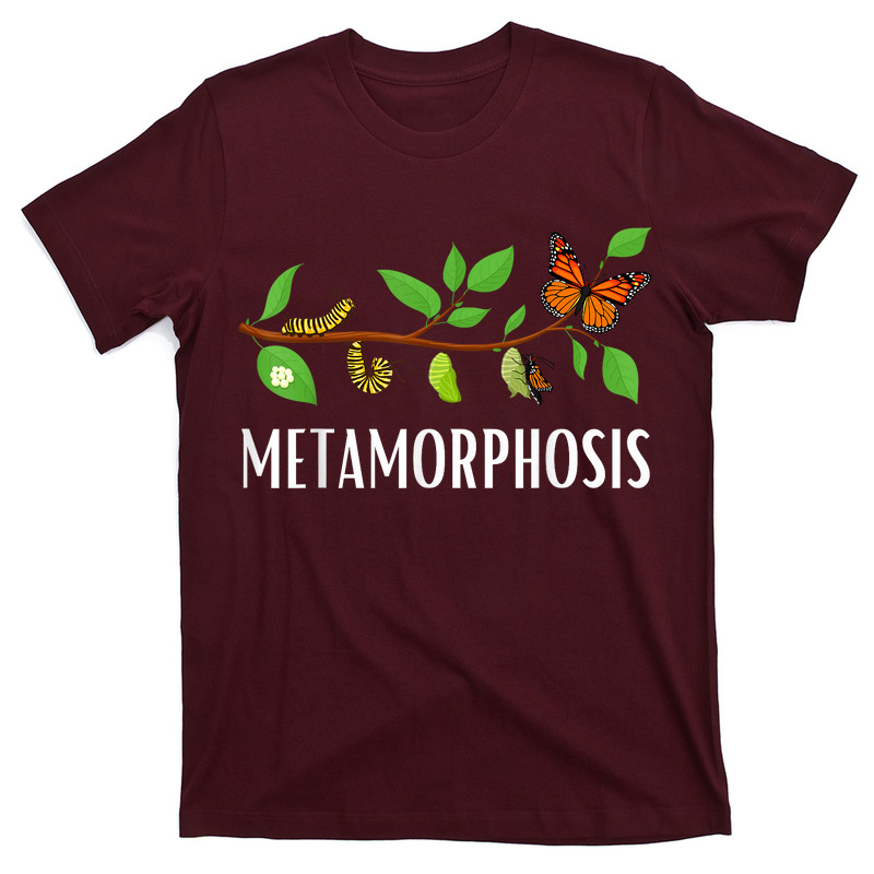 Caterpillar Lifecycle Metamorphosis Monarch Butterfly T-shirt