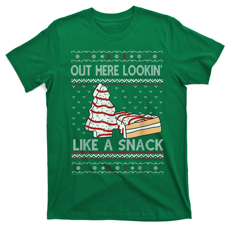 Out Here Lookin Like A Snack Debbie Cakes Christmas Tree T-Shirt