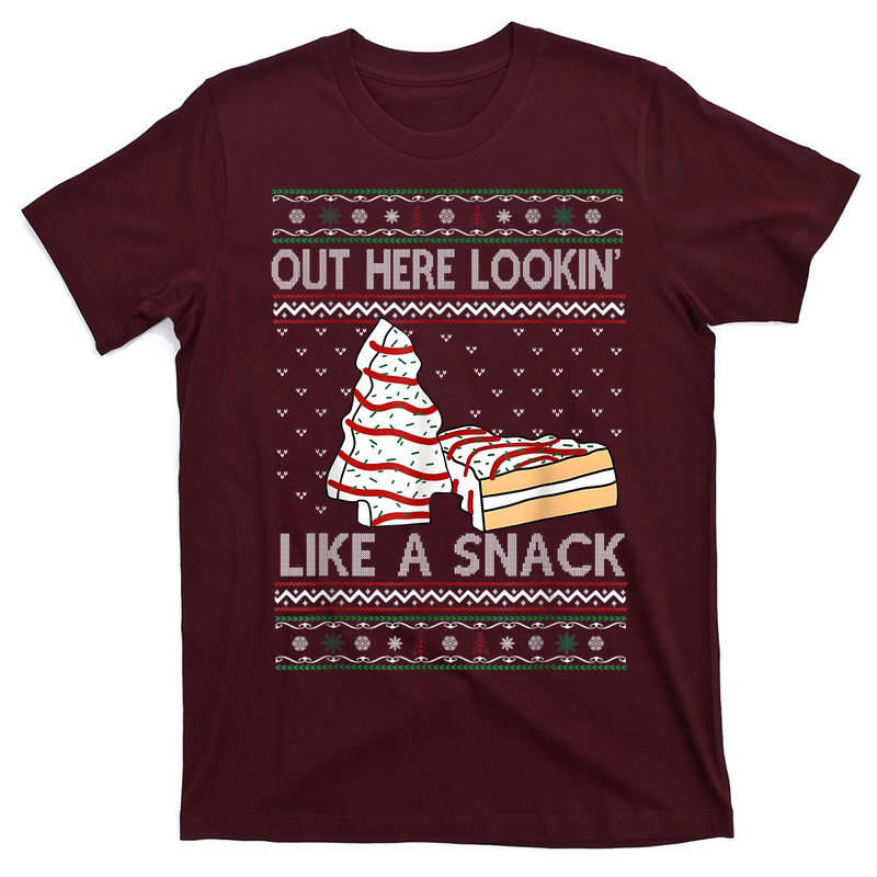 Out Here Lookin Like A Snack Debbie Cakes Christmas Tree T-Shirt