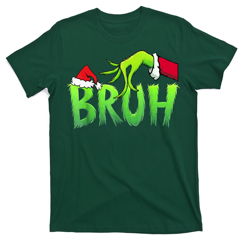 Bruh Christmas Shirt Kids Xmas Teens Boys Funny Christmas T-Shirt