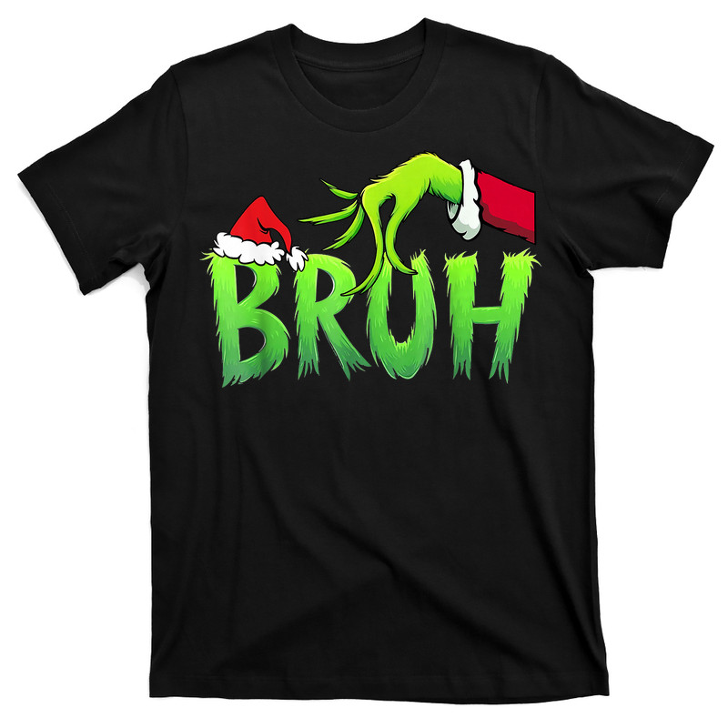 Bruh Christmas Shirt Kids Xmas Teens Boys Funny Christmas T-Shirt
