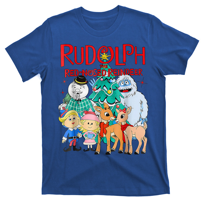Funny Cute Rudolph The Red Nosed Reindeer Christmas Tree T-Shirt