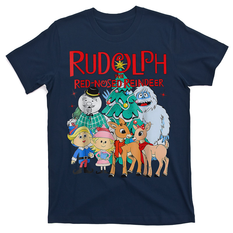 Funny Cute Rudolph The Red Nosed Reindeer Christmas Tree T-Shirt