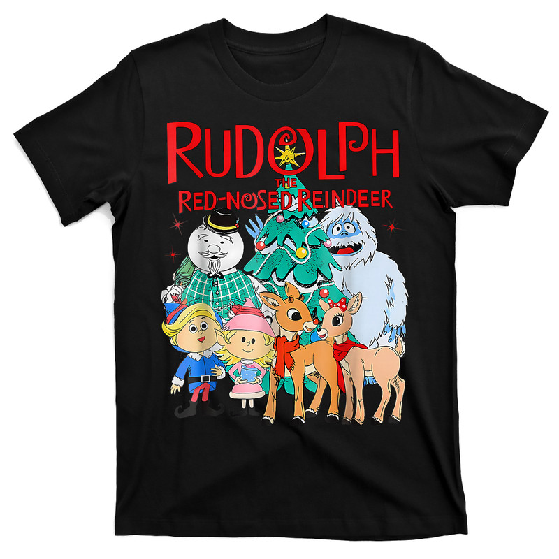 Funny Cute Rudolph The Red Nosed Reindeer Christmas Tree T-Shirt