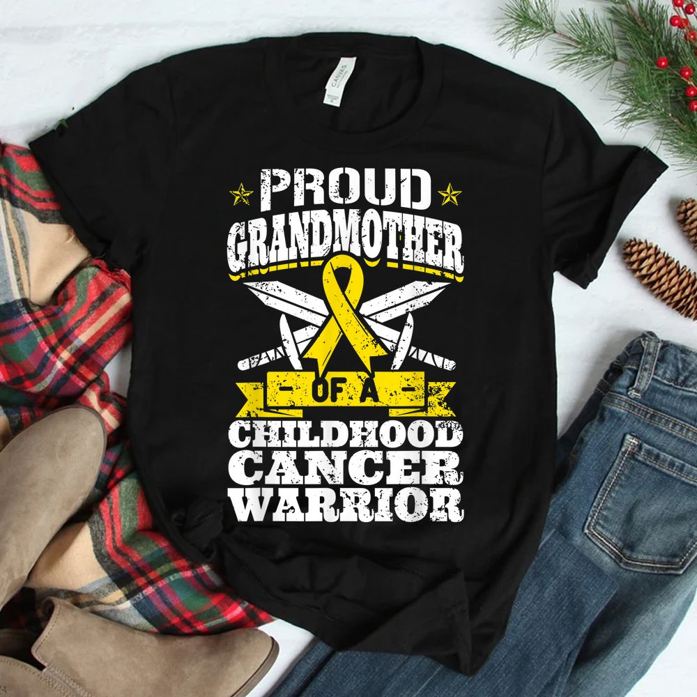 Proud Grandmother Of A Childhood Cancer Warrior Awareness Shirt