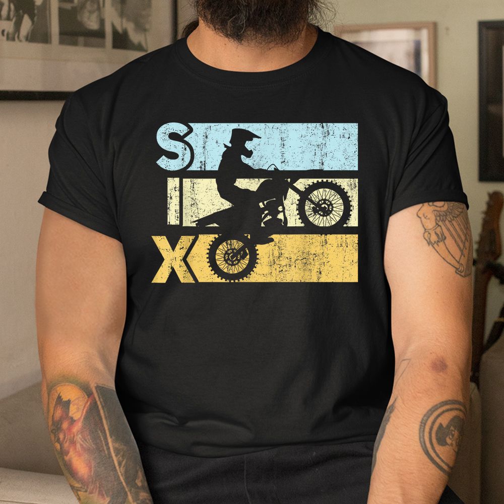 Motocross 6th Birthday Party MX Dirt Bike Birthday Shirt