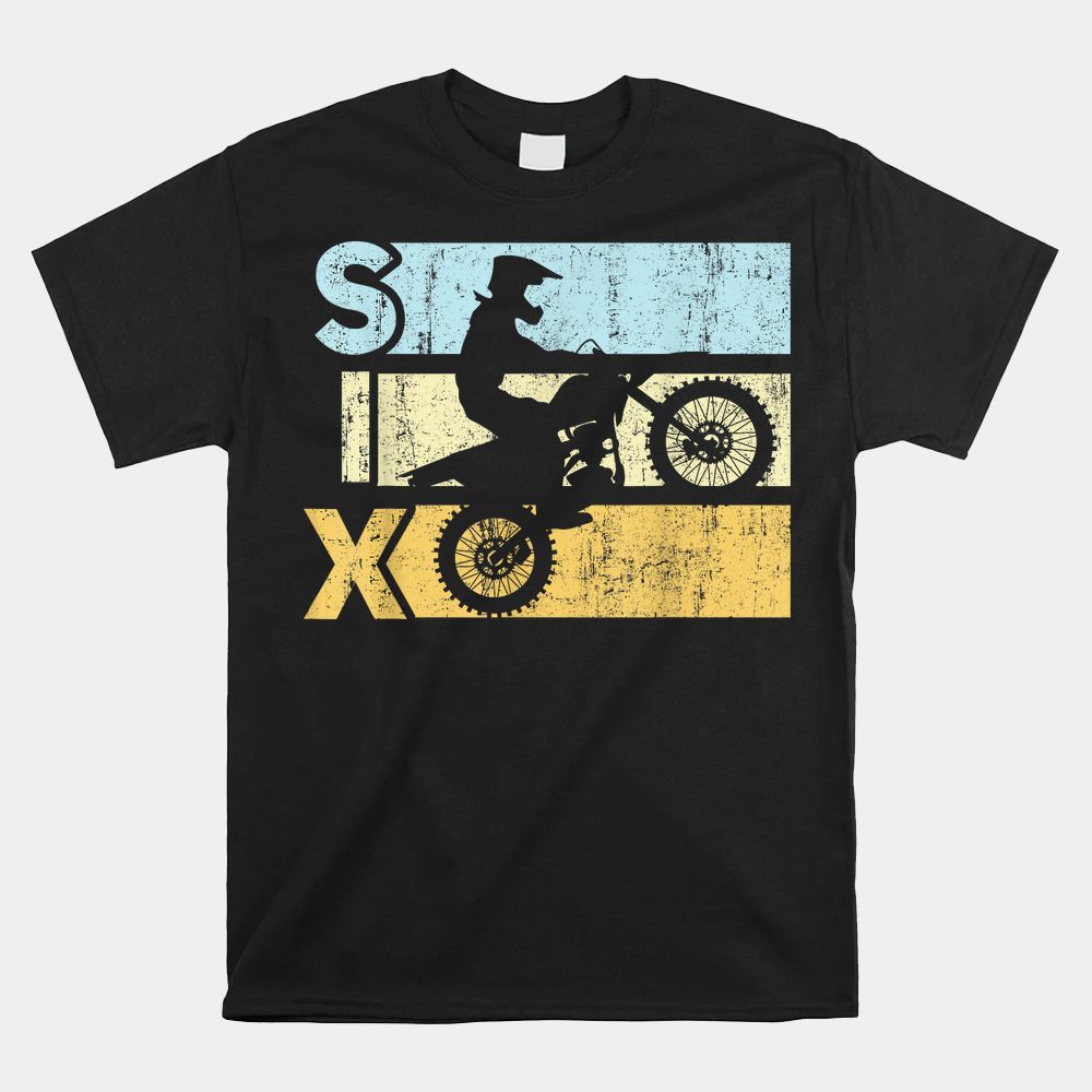 Motocross 6th Birthday Party MX Dirt Bike Birthday Shirt