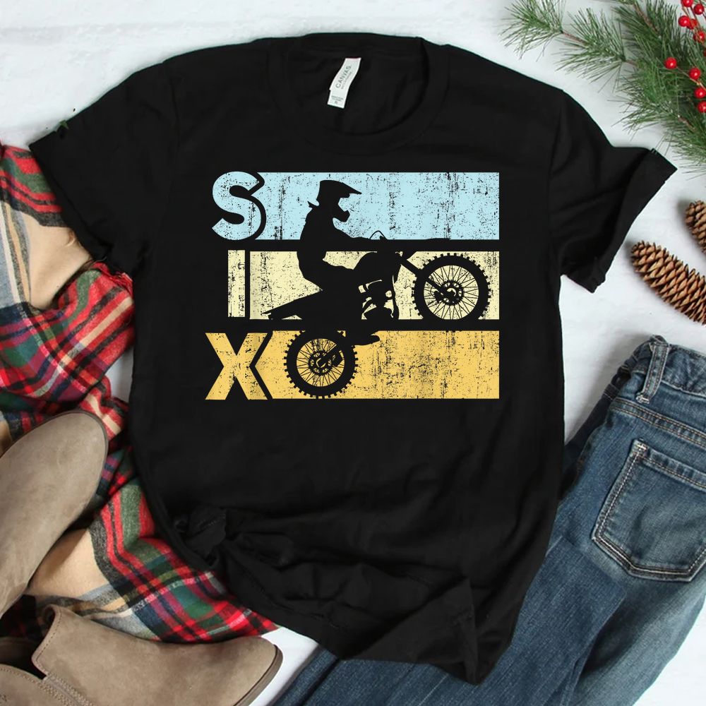 Motocross 6th Birthday Party MX Dirt Bike Birthday Shirt