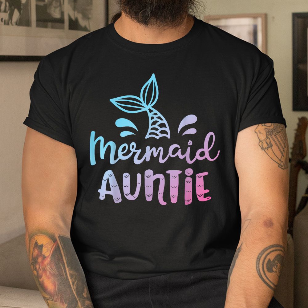 Mermaid Auntie Matching Birthday Shirt