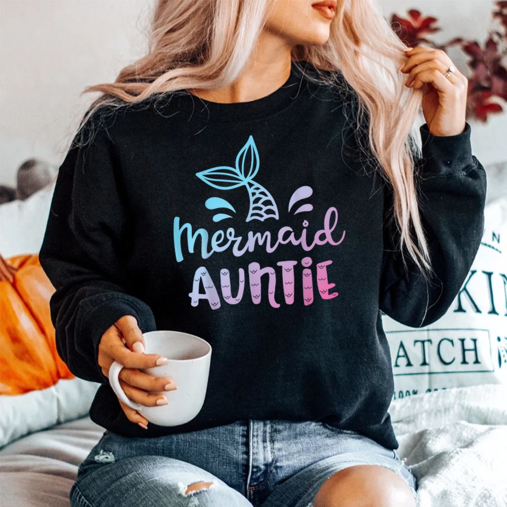 Mermaid Auntie Matching Birthday Shirt