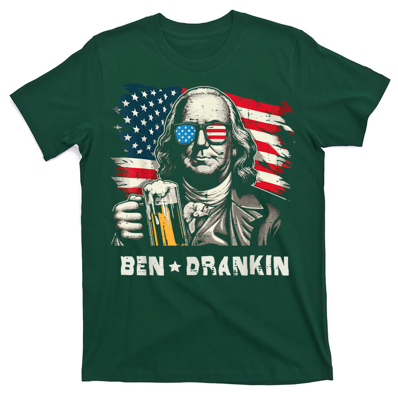 Franklin Ben Drankin 4th Of July  T-shirt