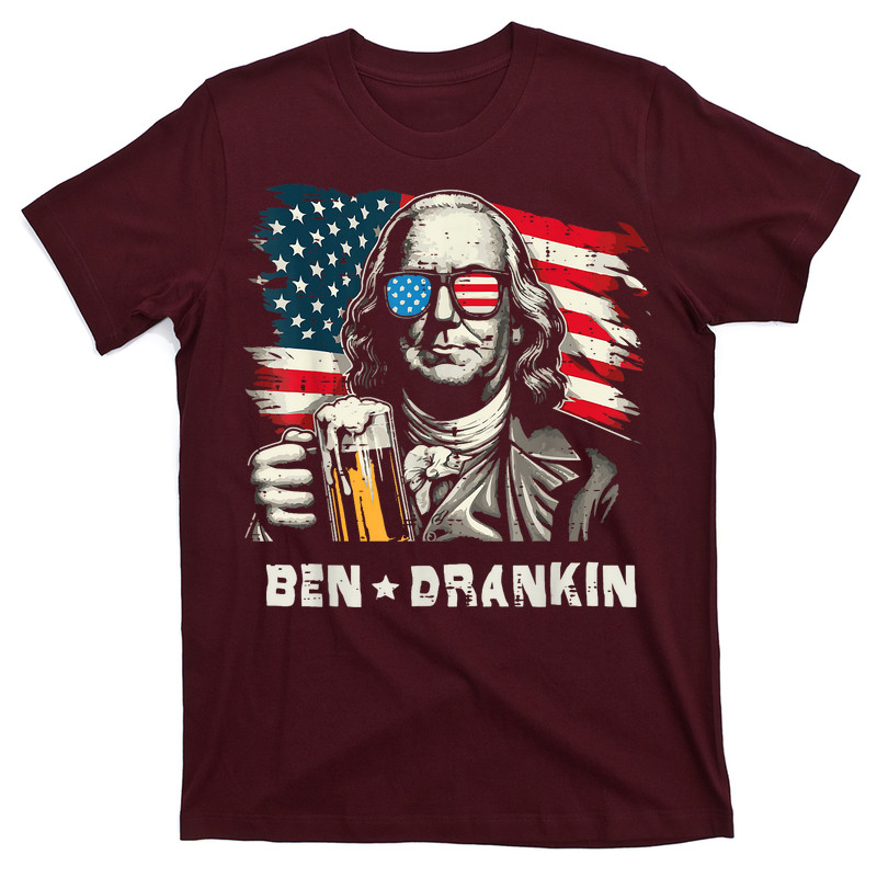 Franklin Ben Drankin 4th Of July  T-shirt
