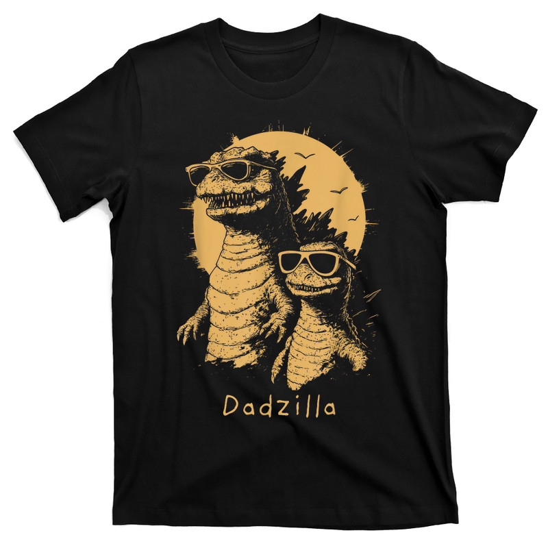 Retro Vintage Dadzilla Father Of The Devil Funny Dad And Son T-shirt