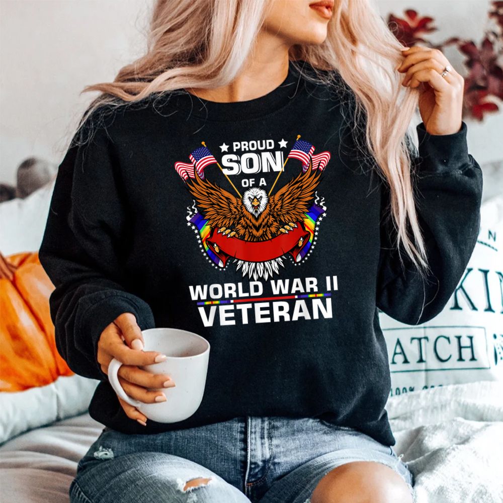 Proud Son Of A World War II Veteran Family Military Shirt