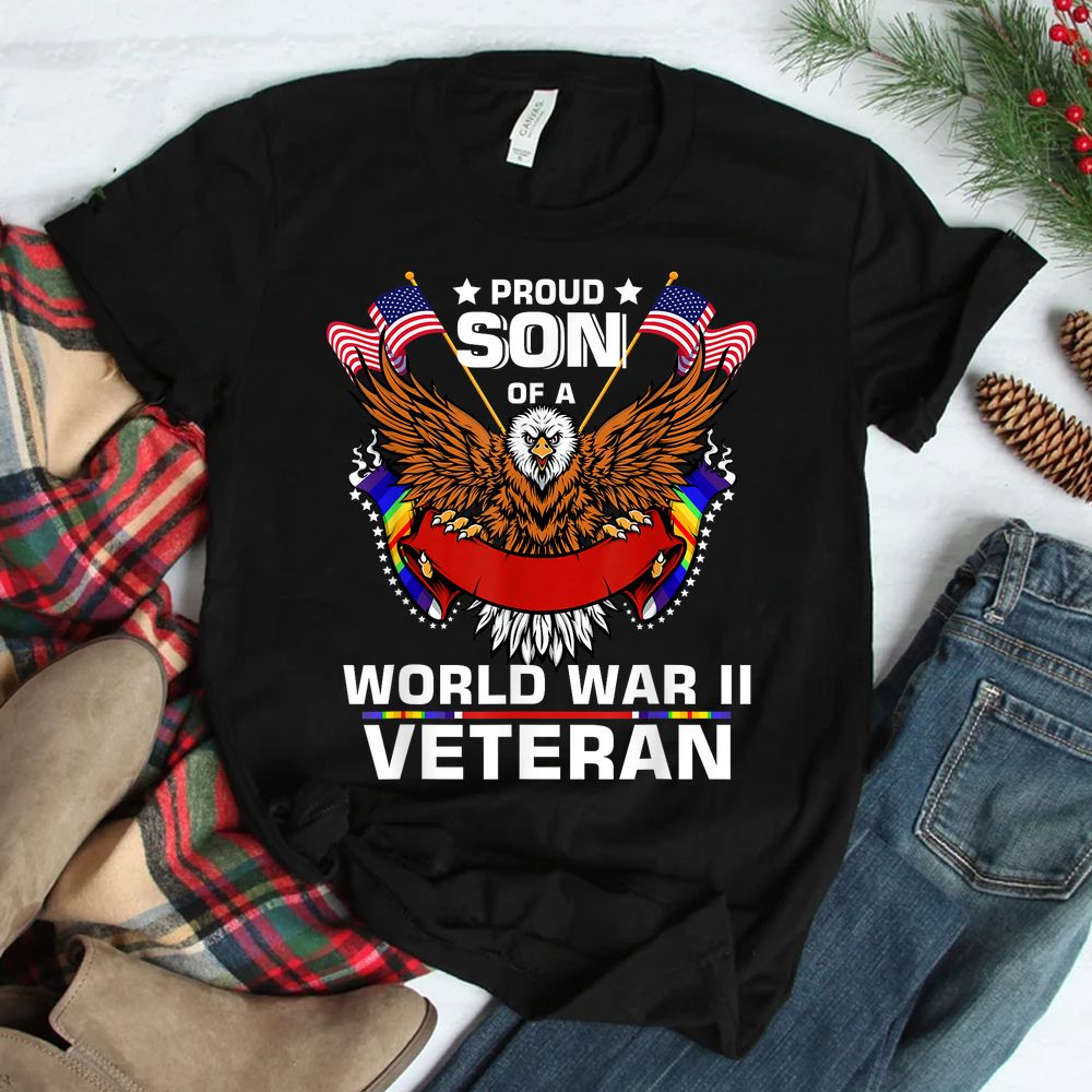 Proud Son Of A World War II Veteran Family Military Shirt