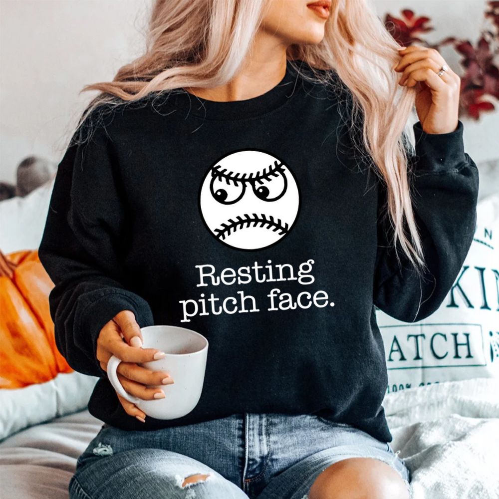 Resting Pitch Face Funny Baseball Sarcastic Meme Shirt