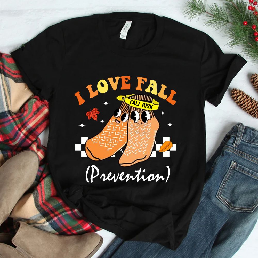 I Love Fall Prevention Fall Nurse Shirt