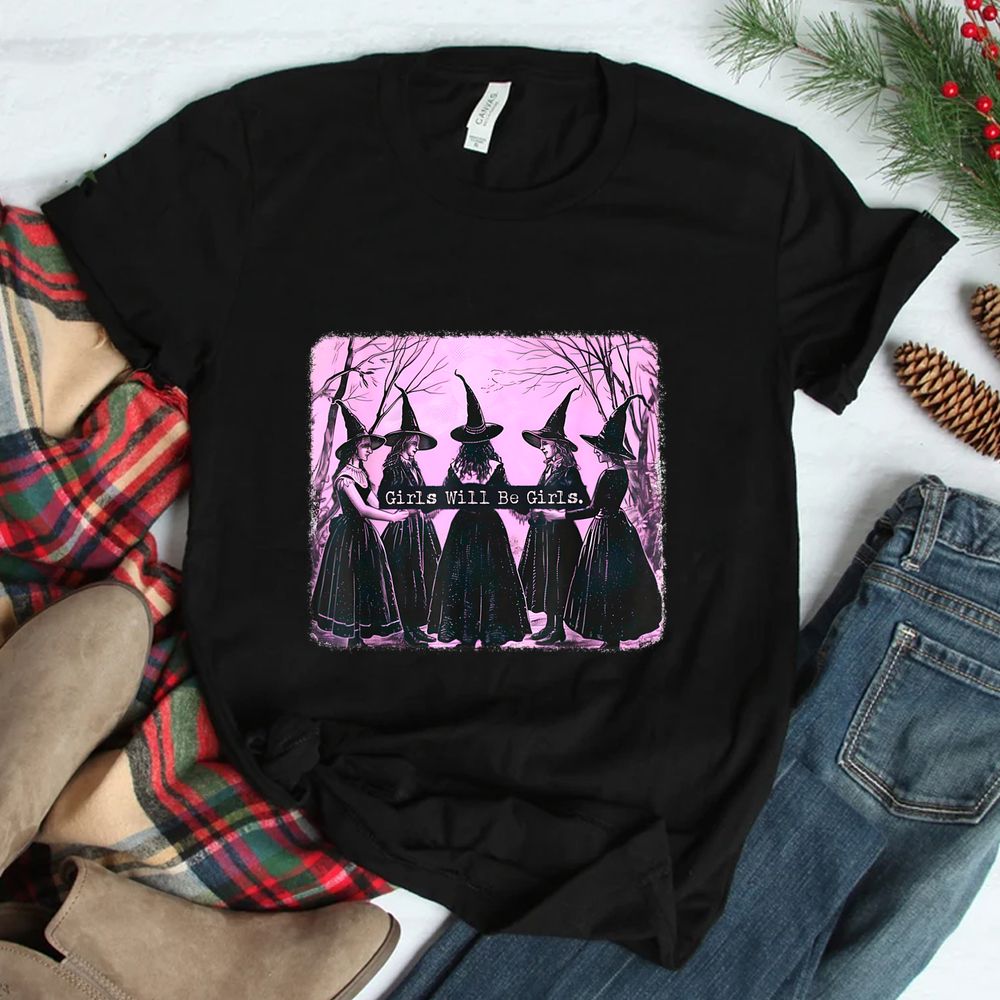 Girl Will Be Girl Witch Faeries Halloween Vibes Crop Shirt