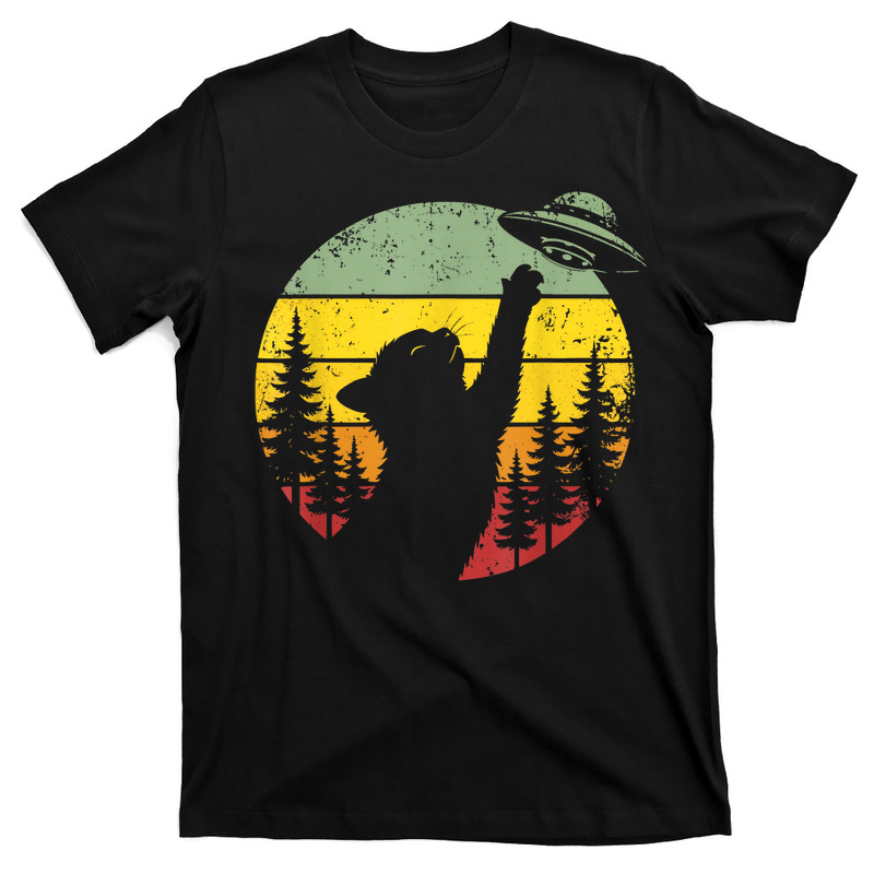 Cat Ufo Shirt Alien Spaceship T-shirt