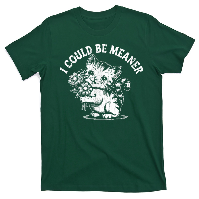 I Could Be Meaner Cat Meme T-shirt