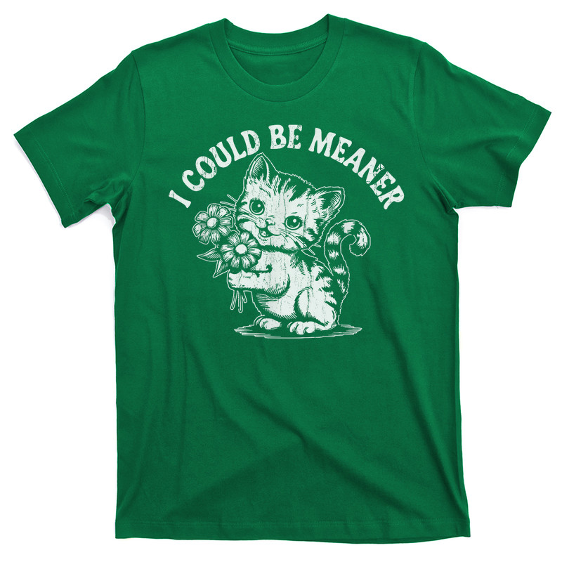 I Could Be Meaner Cat Meme T-shirt