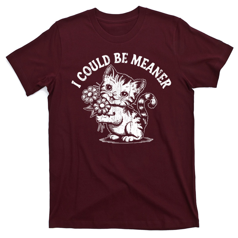 I Could Be Meaner Cat Meme T-shirt