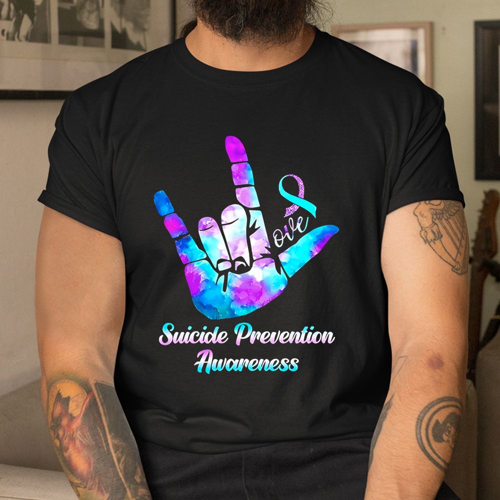 Love Hand Sign Suicide Prevention Awareness Shirt