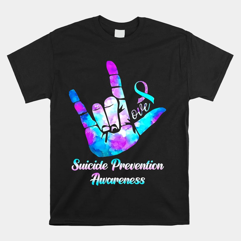 Love Hand Sign Suicide Prevention Awareness Shirt