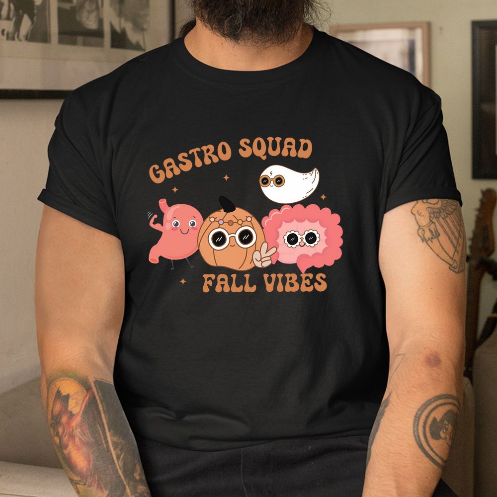 Fall Vibes Gastro Squad Ghost Halloween Spooky Endoscopy Shirt