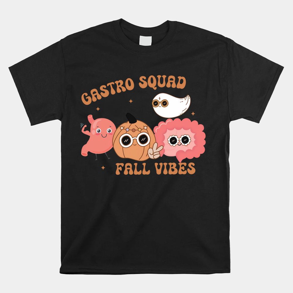 Fall Vibes Gastro Squad Ghost Halloween Spooky Endoscopy Shirt